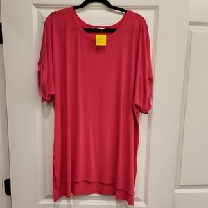 NWT Zenana Outfitters Hot Pink short‎ Sleeve Top